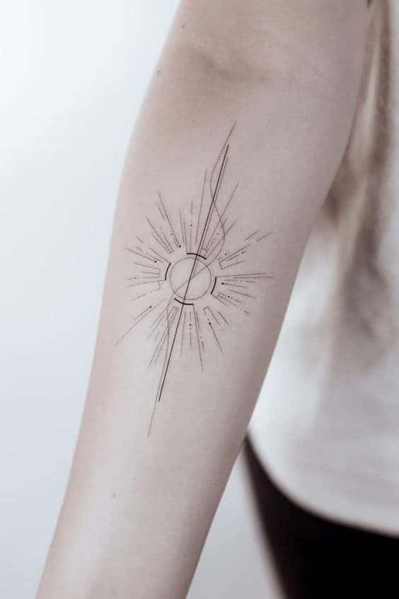 Geometric star tattoo 1