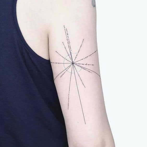 Geometric star tattoo 3