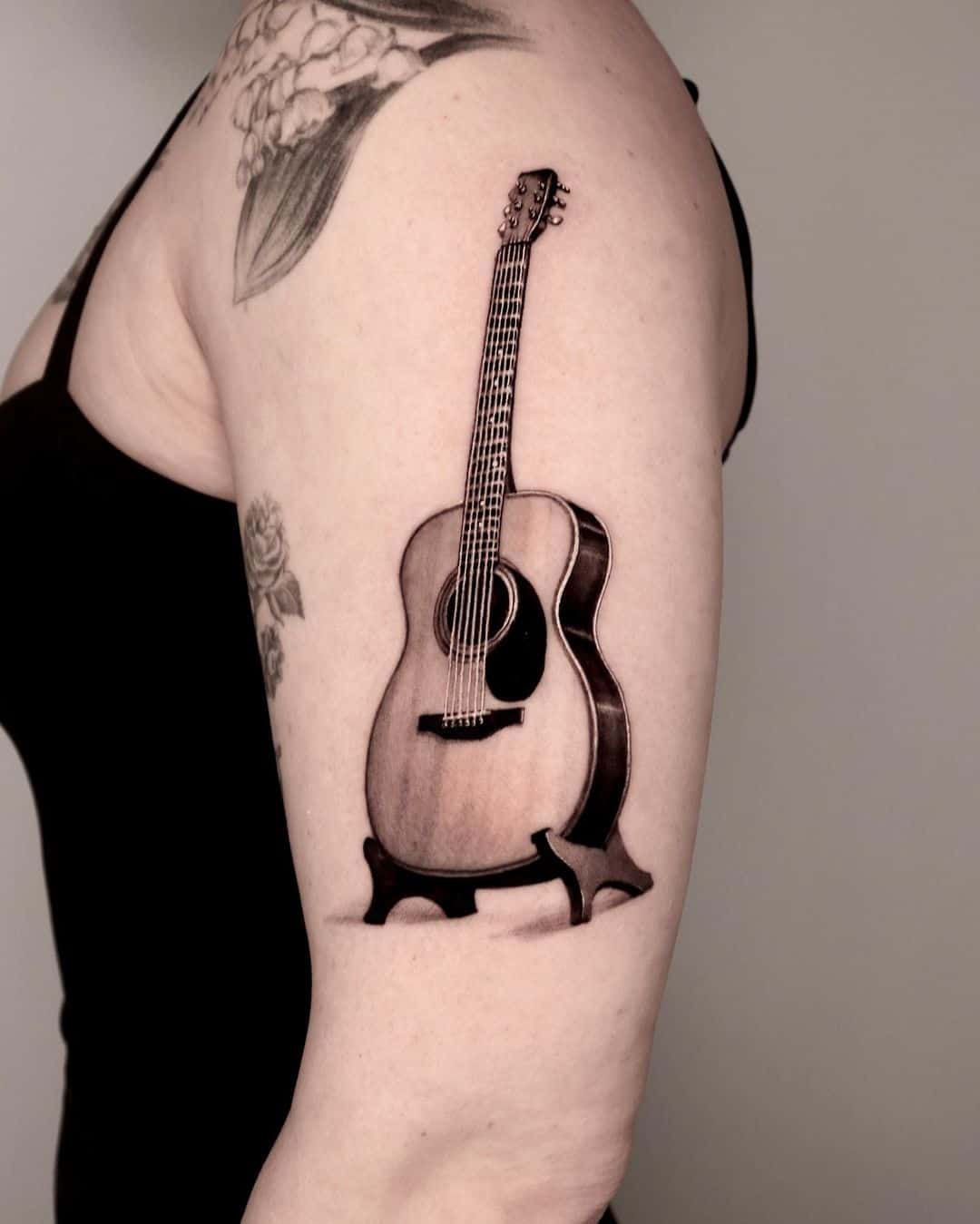 Guitar tattoo deisgn by chan hontattoo