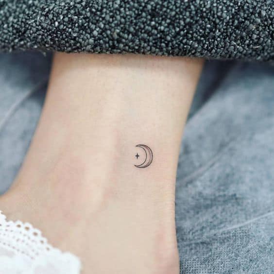 Moon and star tattoo 1
