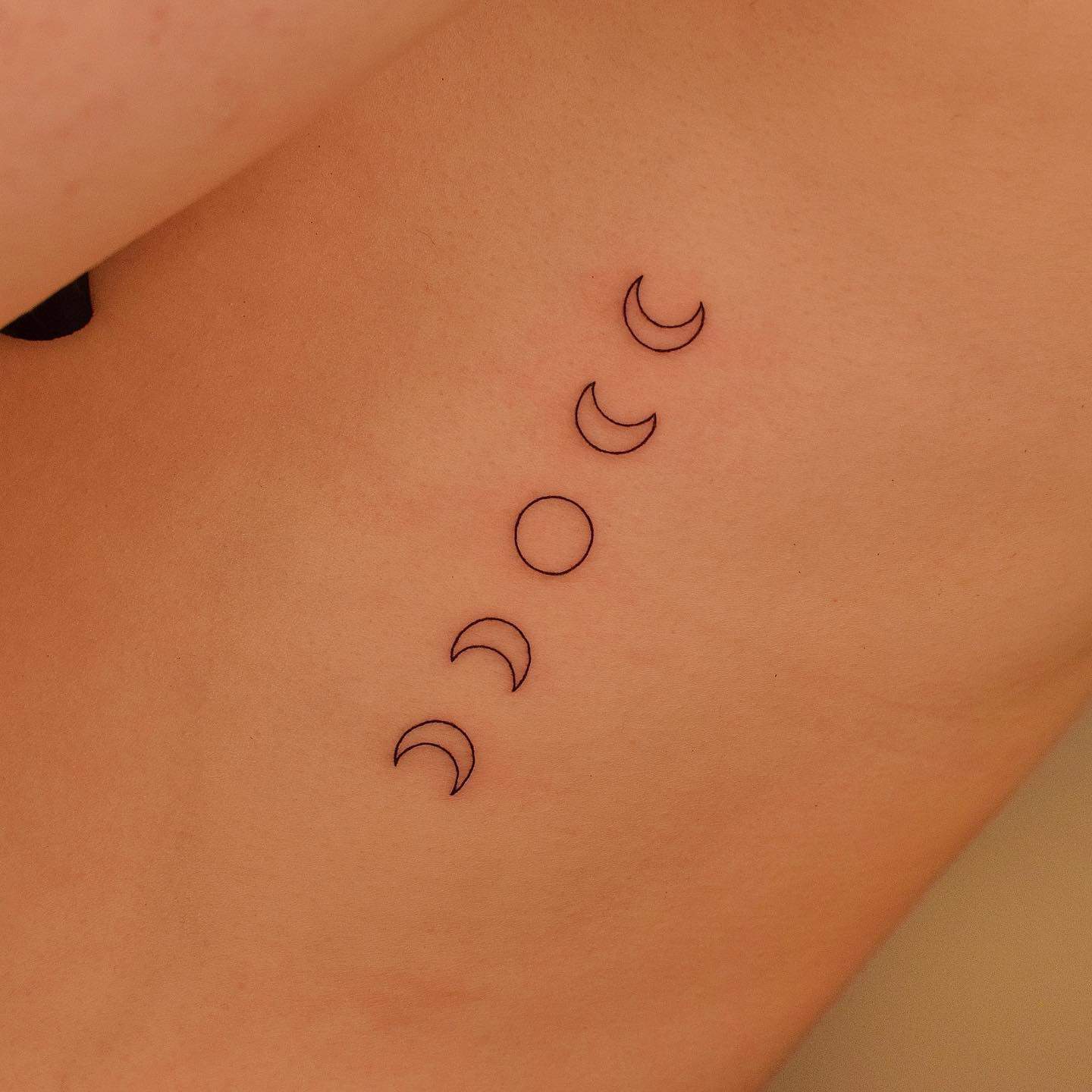 Moon tattoo by tattooer jina