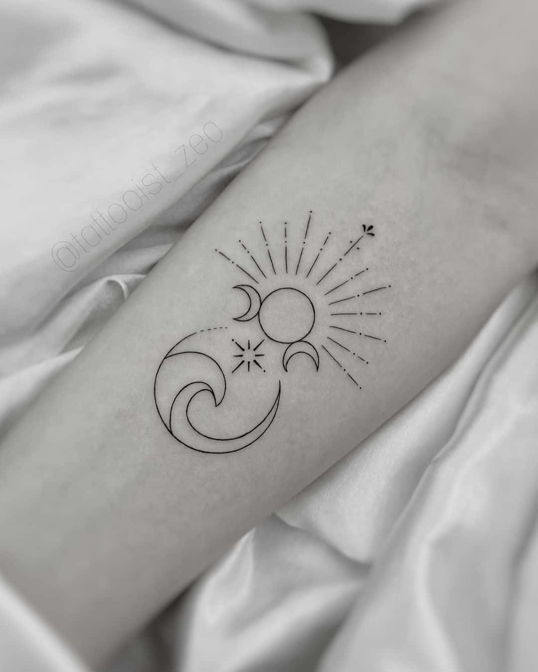 Moon tattoo by tattooist zec