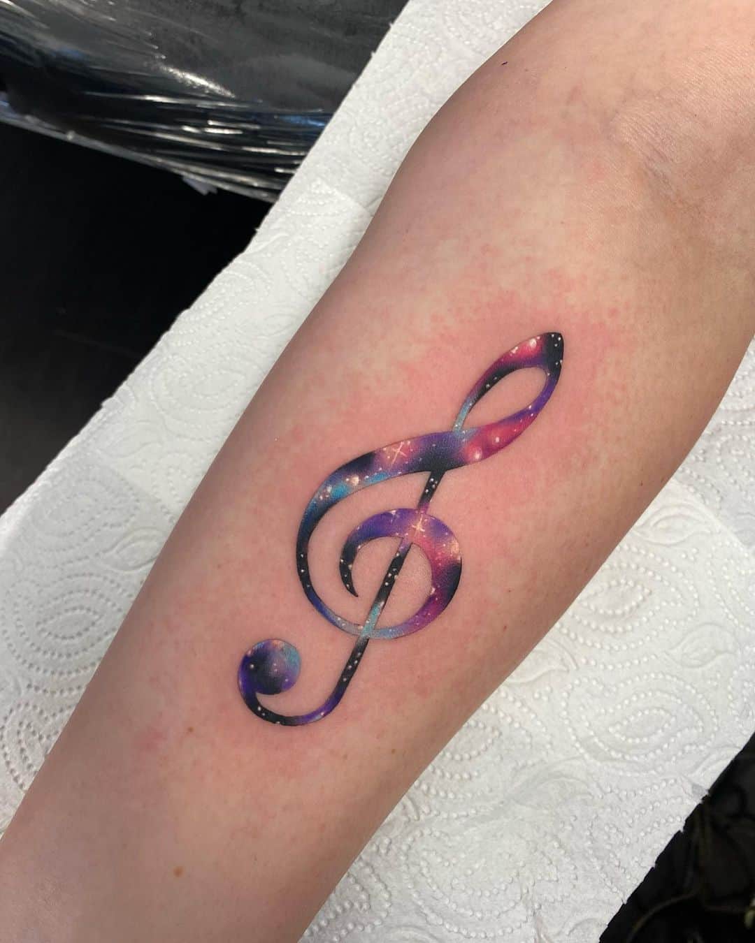 Music sleeve tattoo by tylerreneetattoos