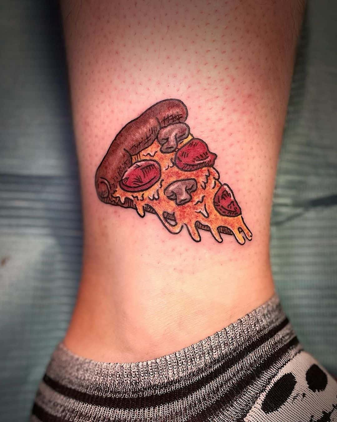 Pizza tattoo by karmapawinks