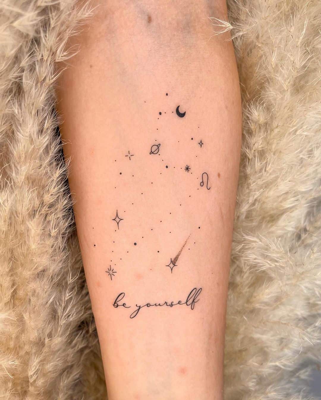 Star constellation star tattoo by ladnie.ink