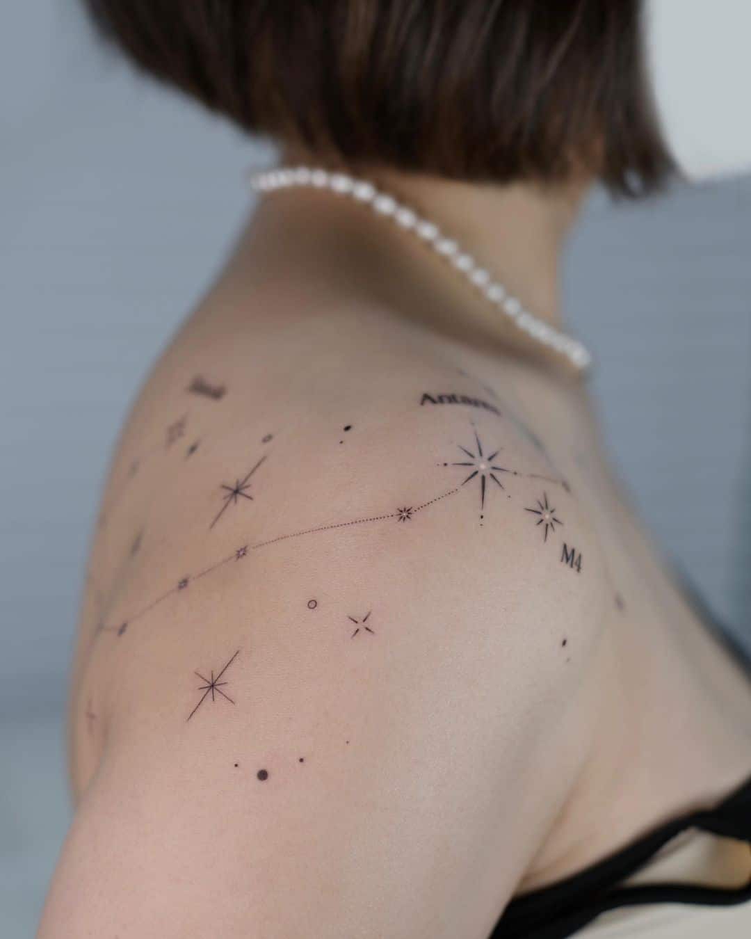 Star constellation tattoo by iotattooing