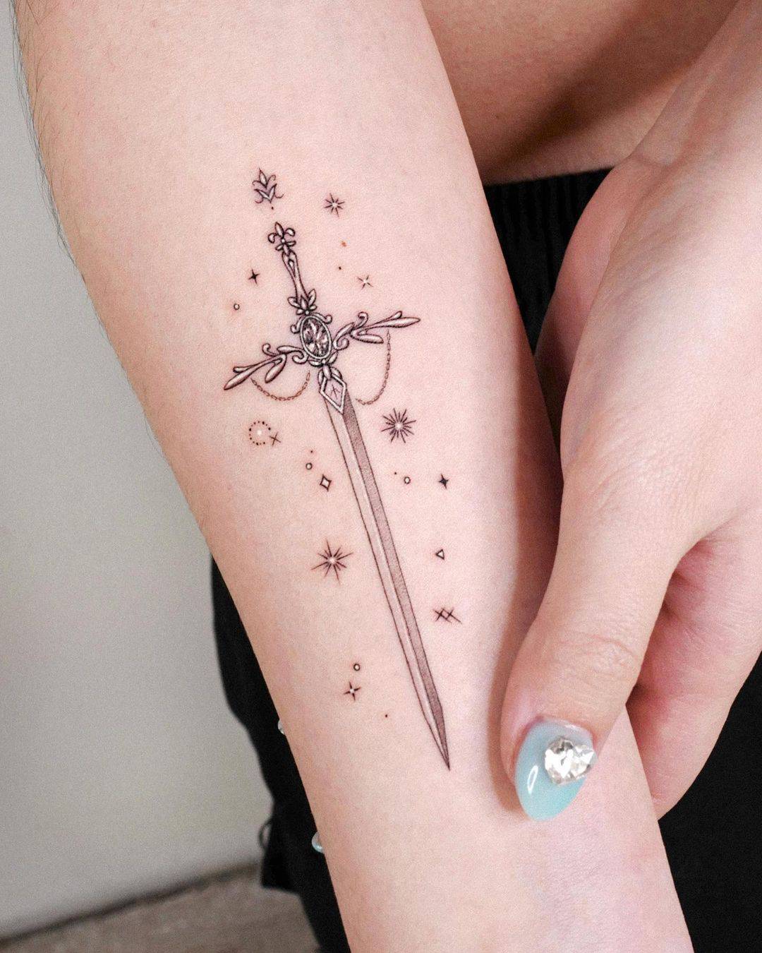 Star tattoo by tattooist solar