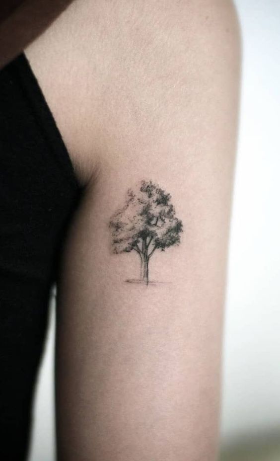 Simple, pine tree tattoo idea 🌲💚 With the birth of our fourth child last  week, I wanted to try and make something to illustrate ea... | Instagram