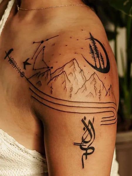 Mountain Tattoo - Etsy