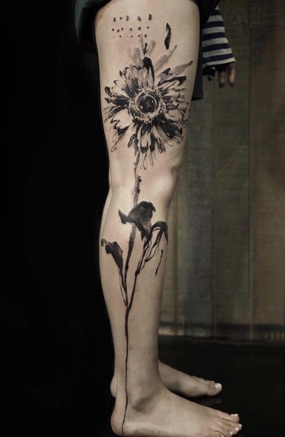 Abstract flower tattoo 1