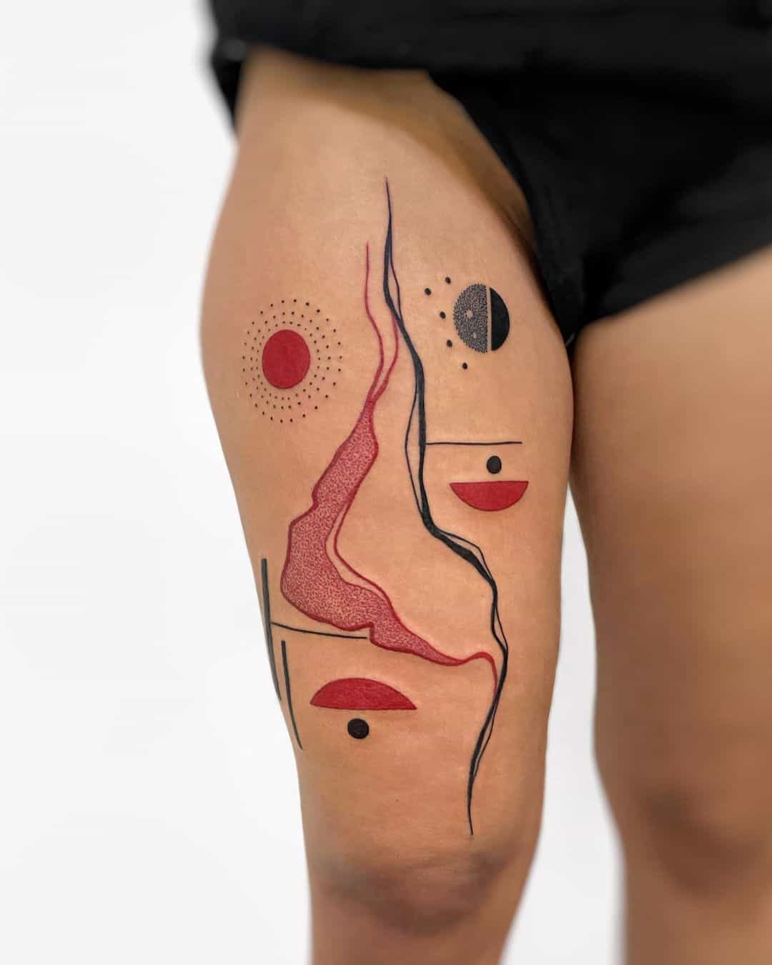 Abstract watercolor tattoo by mausendim