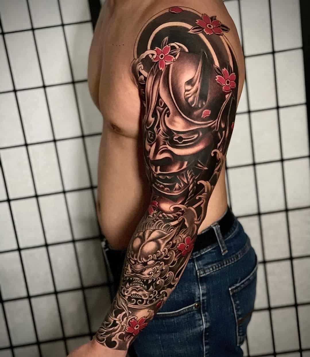 Amazing full sleeve tattoo by teemon le