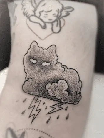 Black cloud tattoo design by