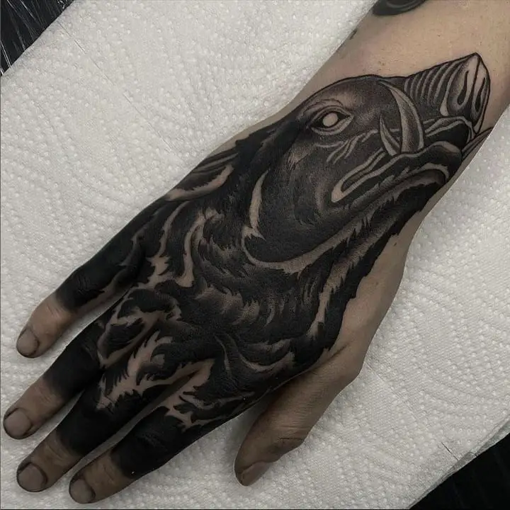 Boar tattoo deisgn by abstractsilveratsupplygermany
