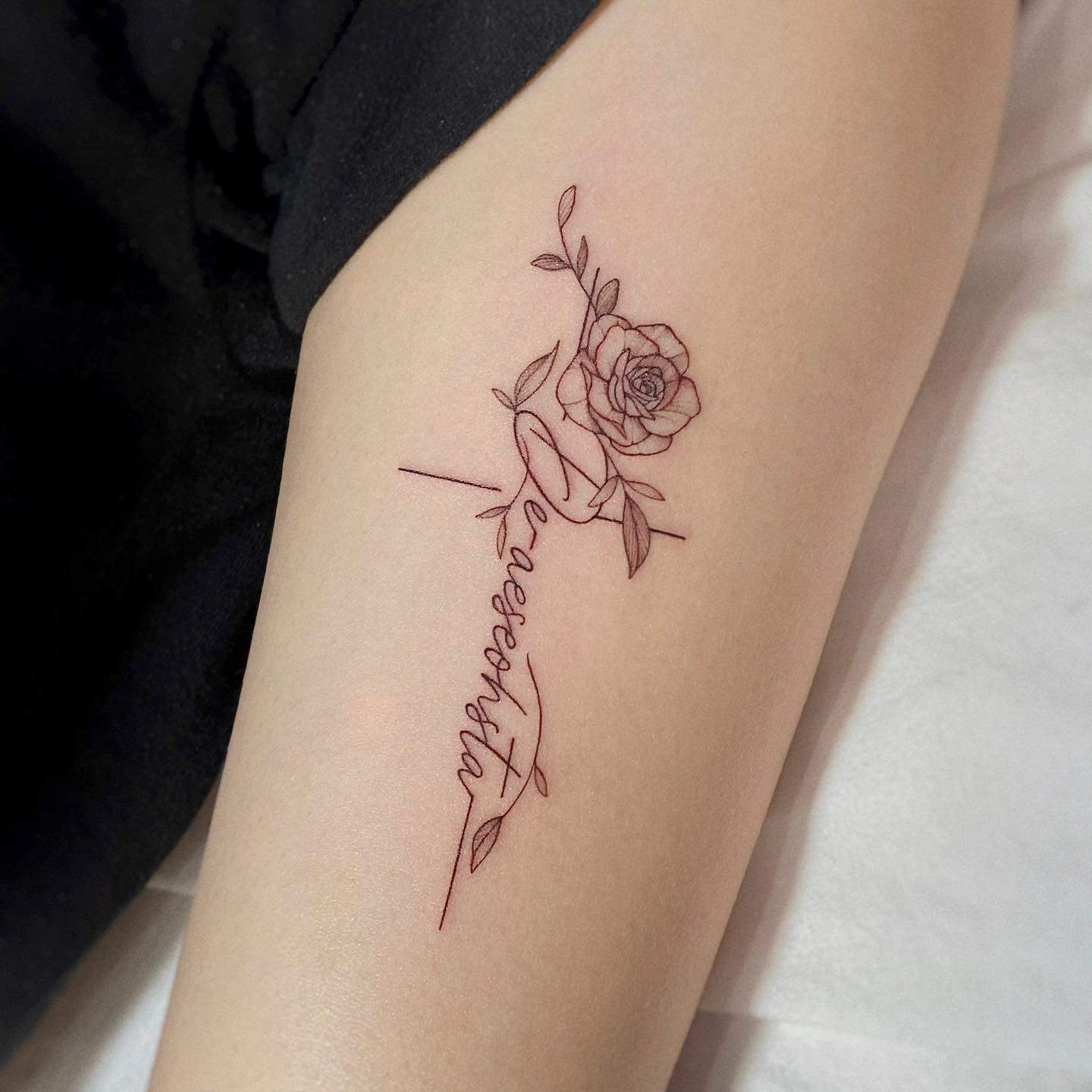 Cross tattoo design by yeowool tattooer