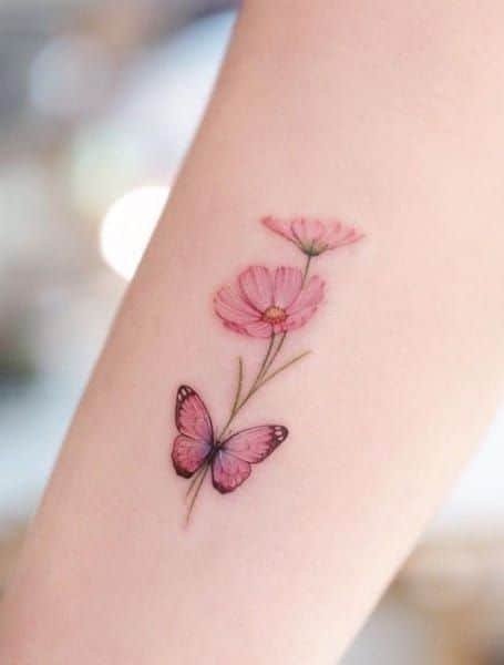 Cute flower tattoo 2