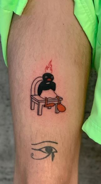 Cute penguin tattoo 1