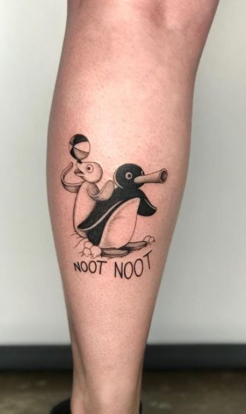 Cute penguin tattoo 2