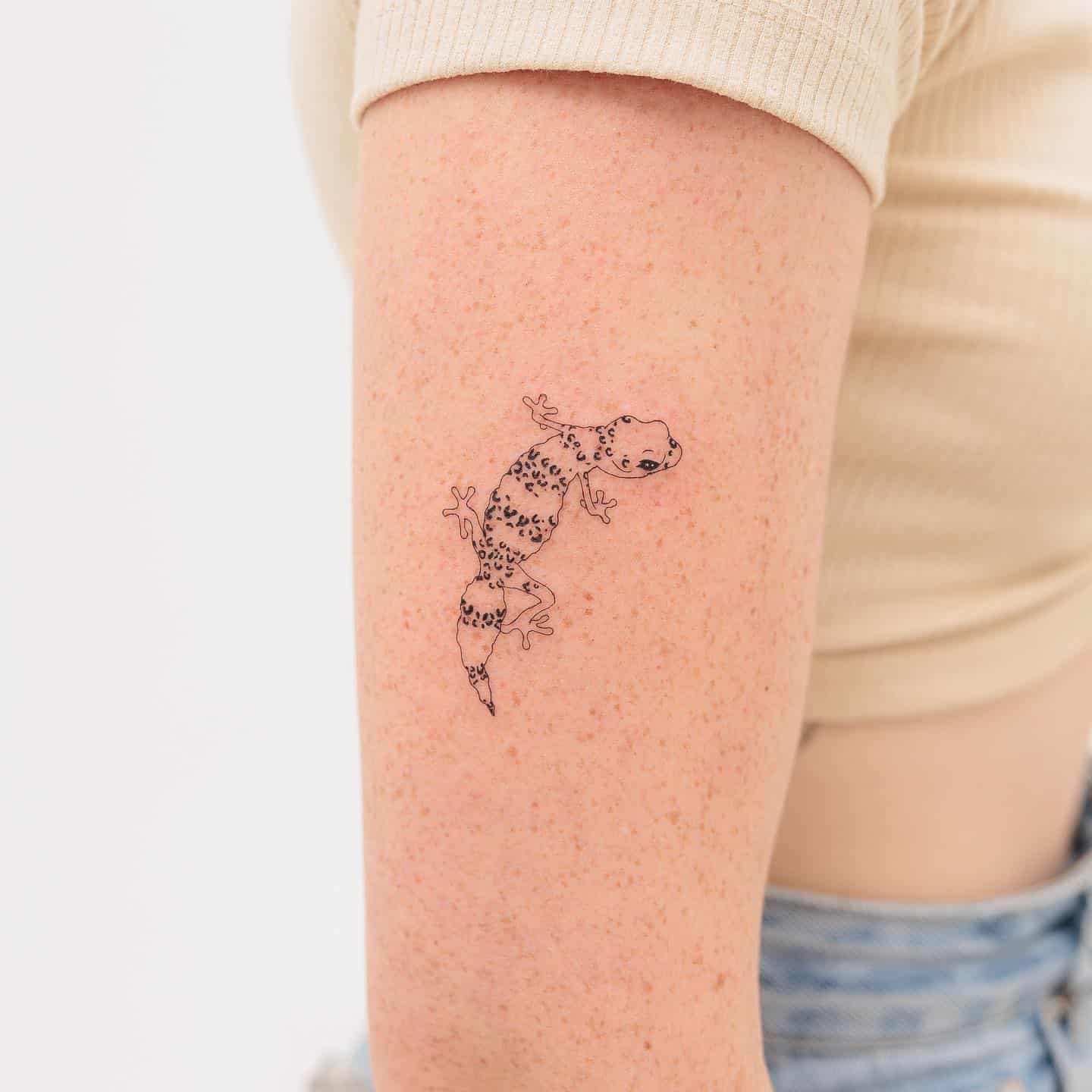 Gecko tattoos for women by bridgietatts