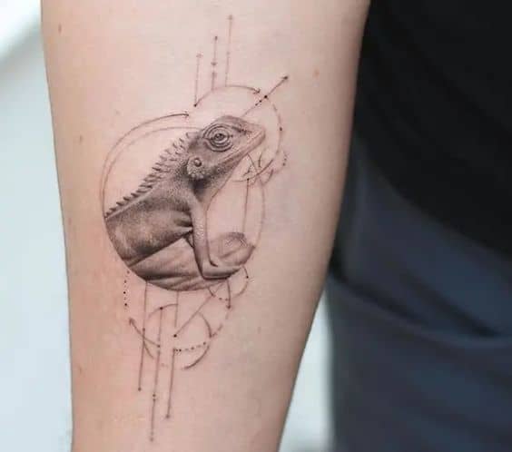 Stunning Geometric and Artistic Scorpion Tattoo