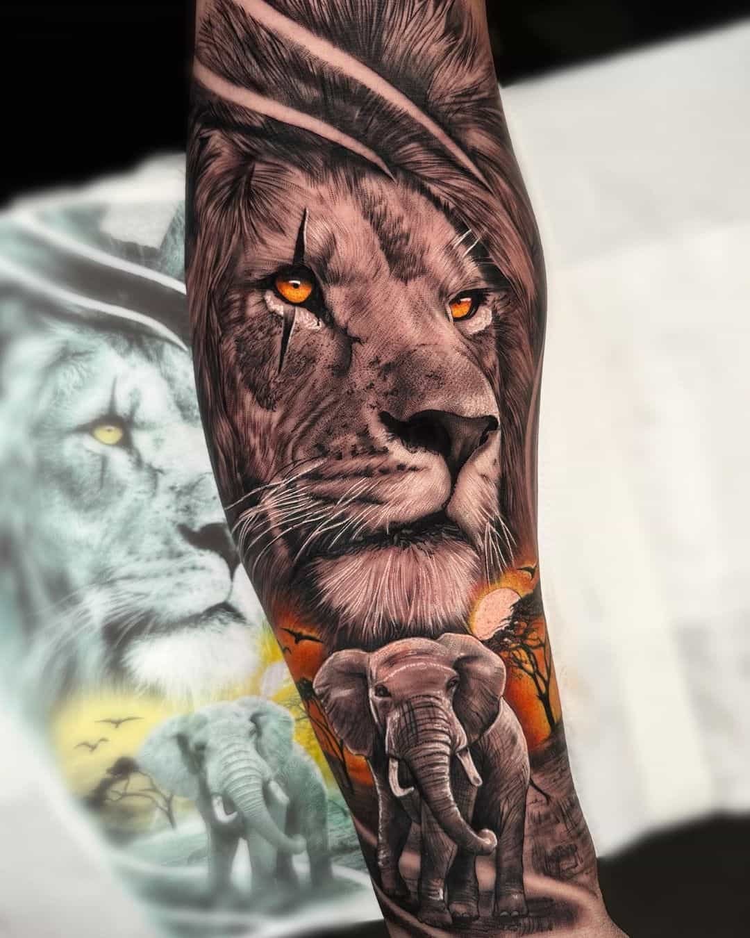 Lion tattoo by gabrielsouza.tattoo