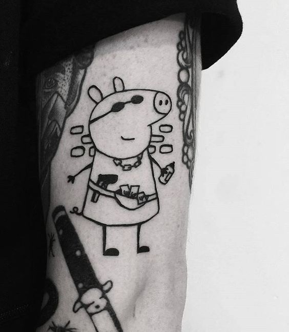 Peppa pig tattoo deisgn 1