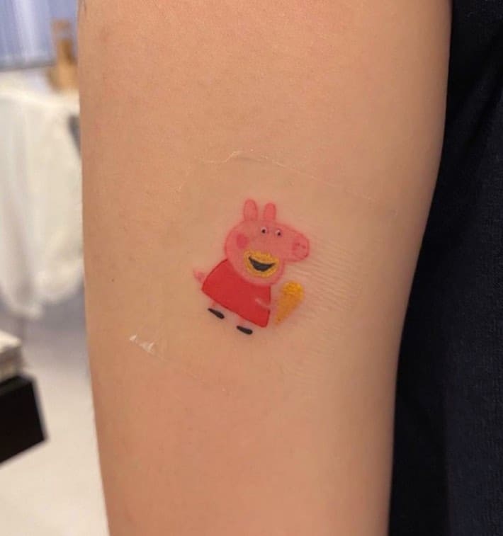 Peppa pig tattoo design by tattooist pong
