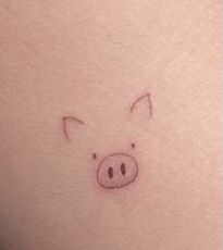 Pig face tattoo design 1