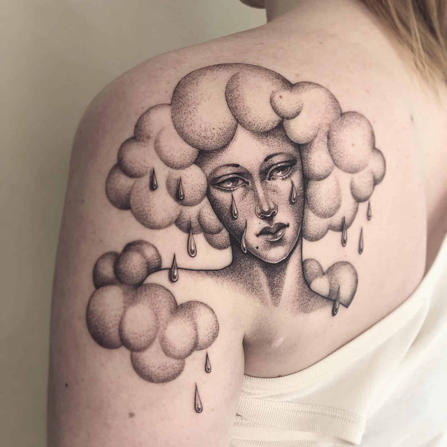 Raining cloud tattoo design y malikasticht
