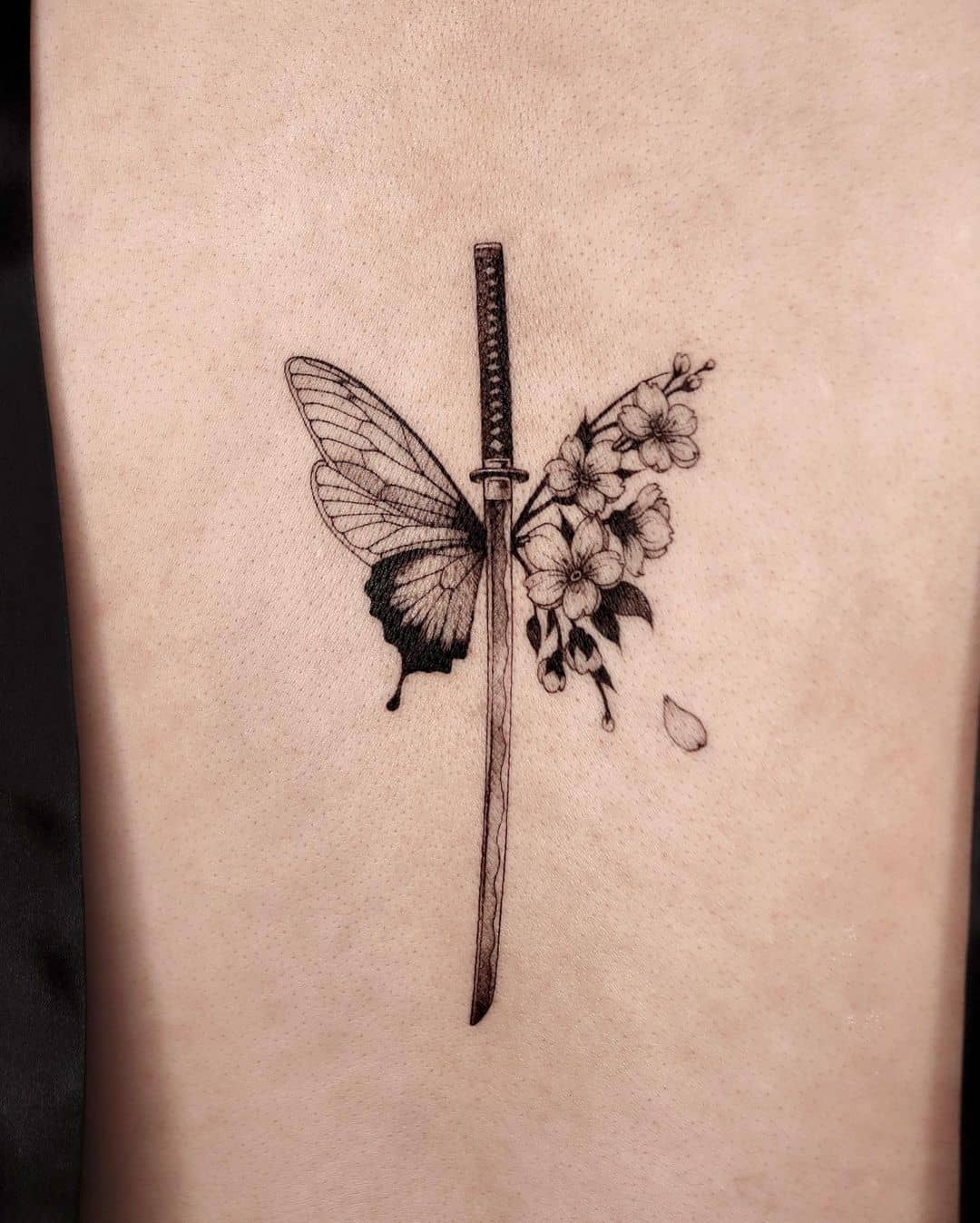 Realistic butterfly tattoo by tattoo chamsae 2