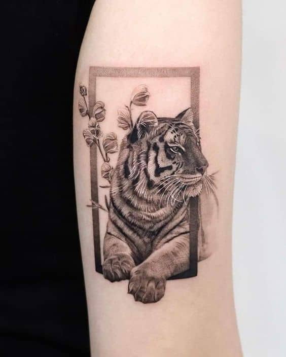 Realistic tiger tattoo 3