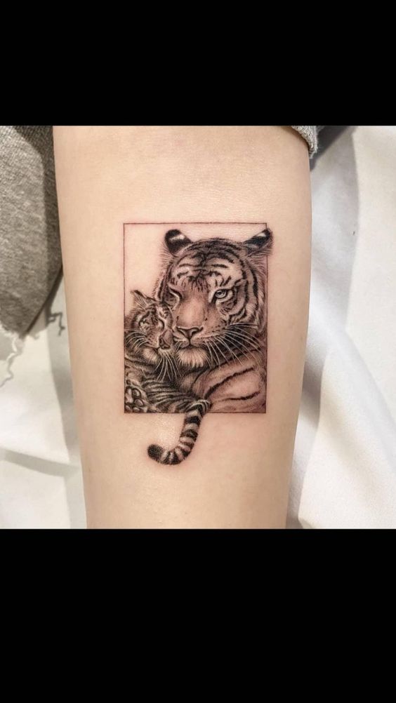 Realistic tiger tattoo 4