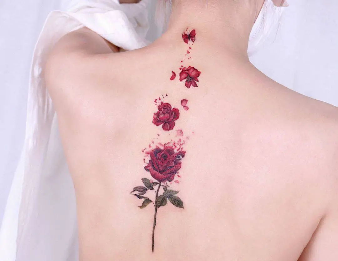 Red rose tattoo design by peria tattoo