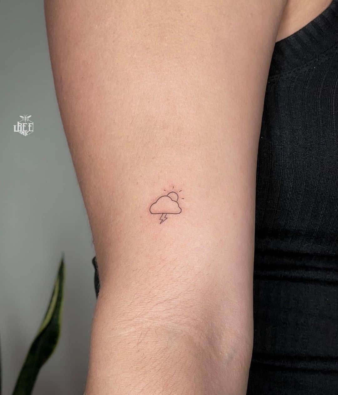 Simple cloud tattoo by jbeeink