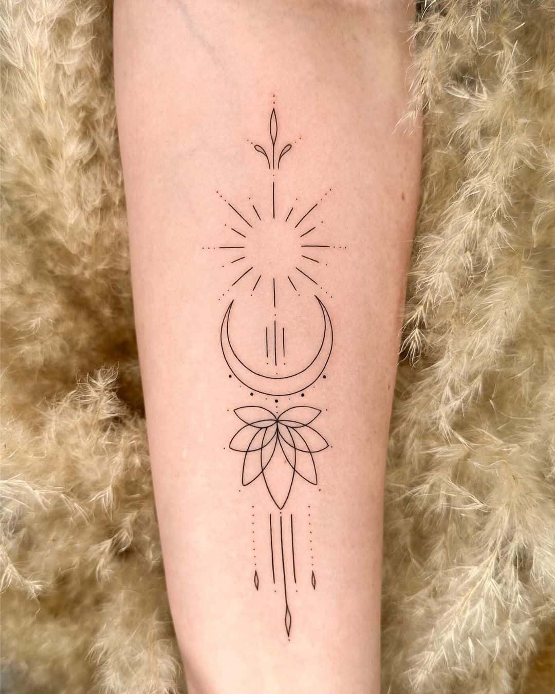 Simple lotus tattoo by ladnie.ink