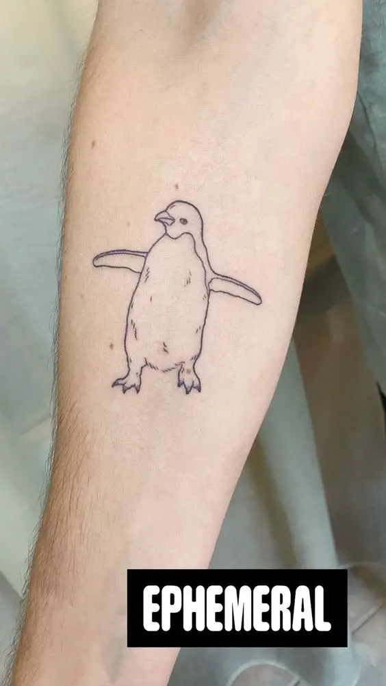 Simple penguin tattoo 2