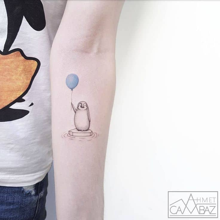 Small penguin tattoo 3