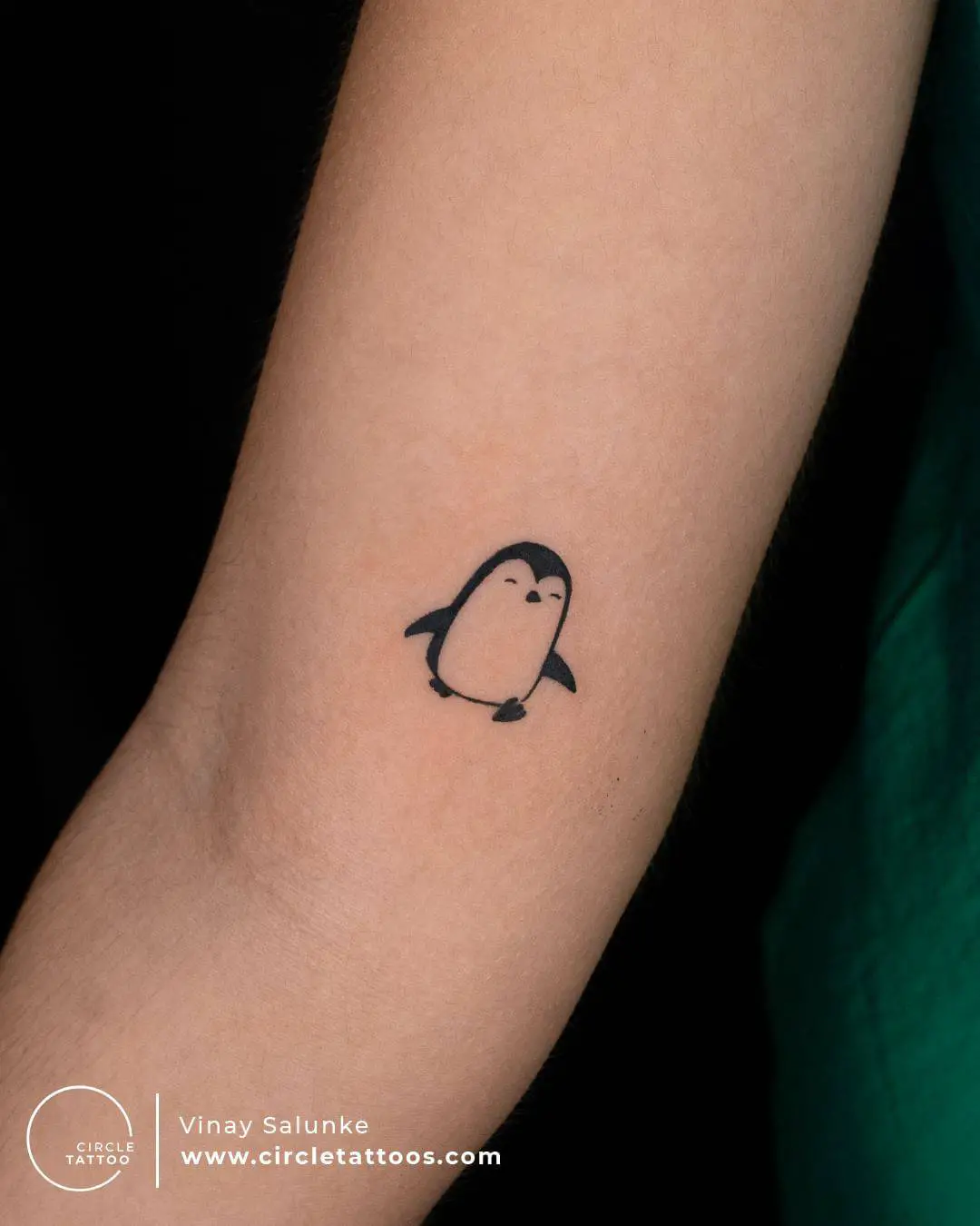Small penguin tattoo by cirlcetattooindia