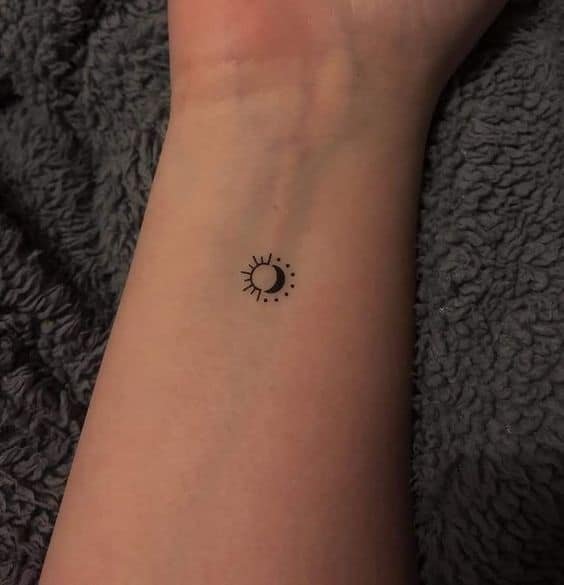 Sun and moon tattoo 2