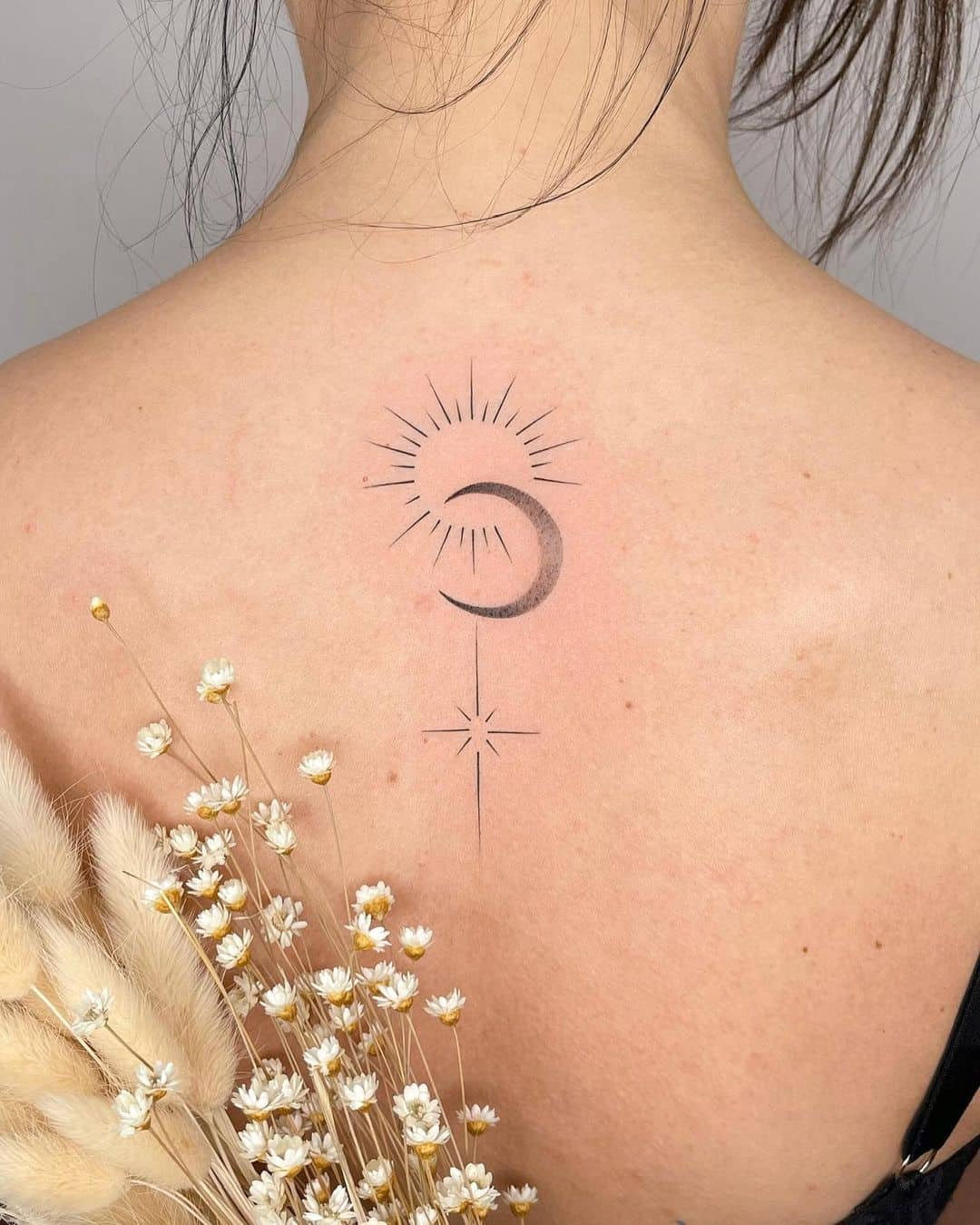 Sun and moon tattoo design by ladnie.ink