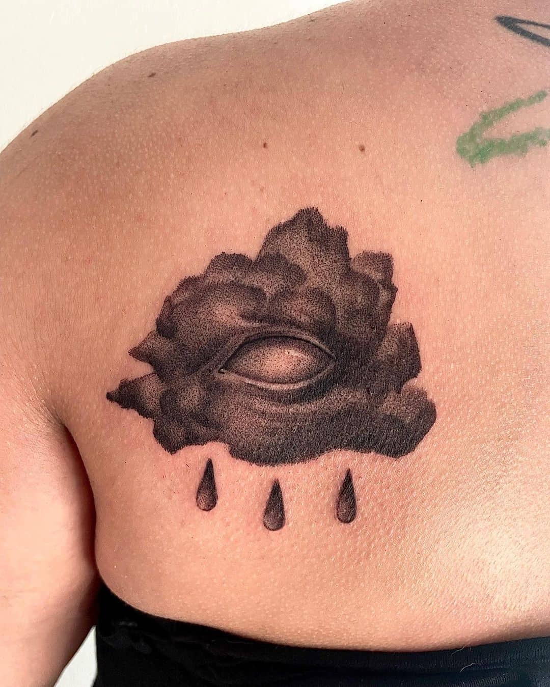 Thunder cloud tattoo by vaikes ink