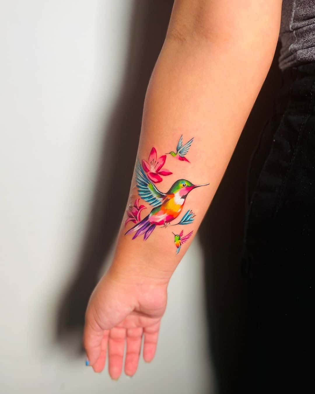 Watercolor bird tattoo by cludiogajardo.art