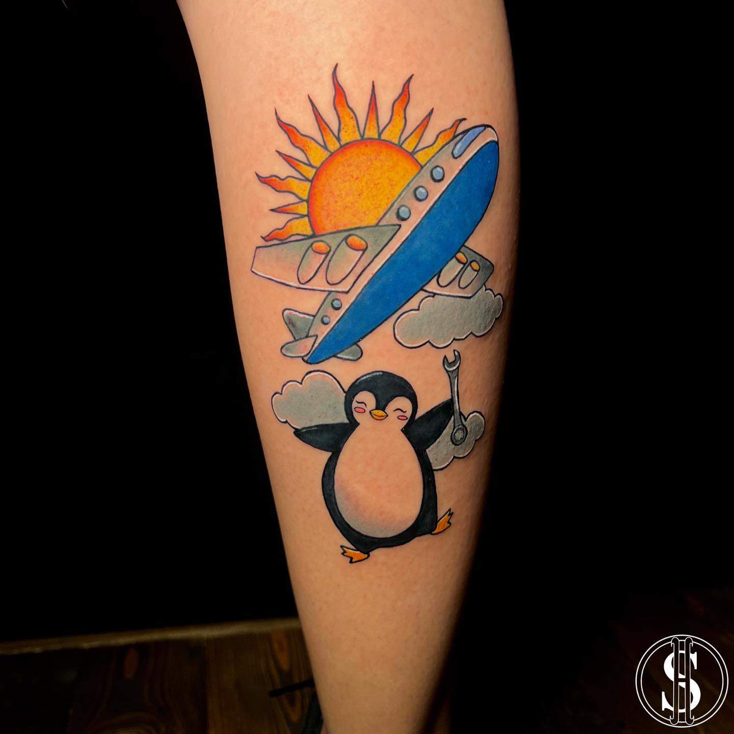 baby penguin tattoo by aries.inkz
