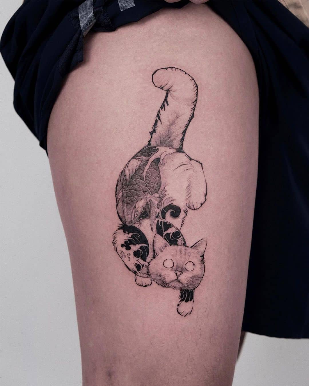 cat tattoo design by wilwang tatt