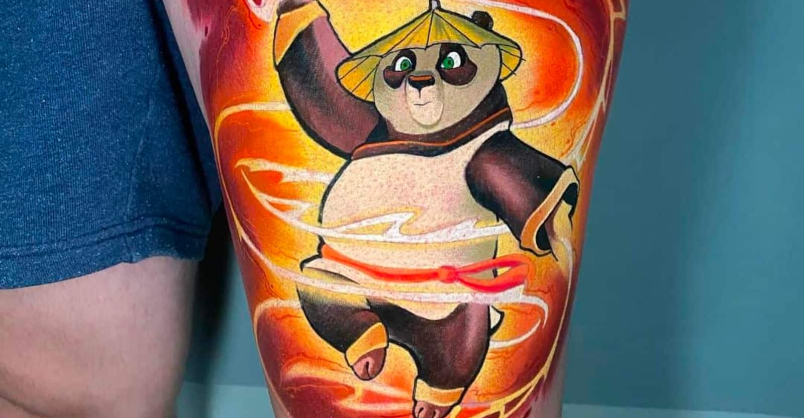 Don Draper riding a panda tattoo idea | TattoosAI