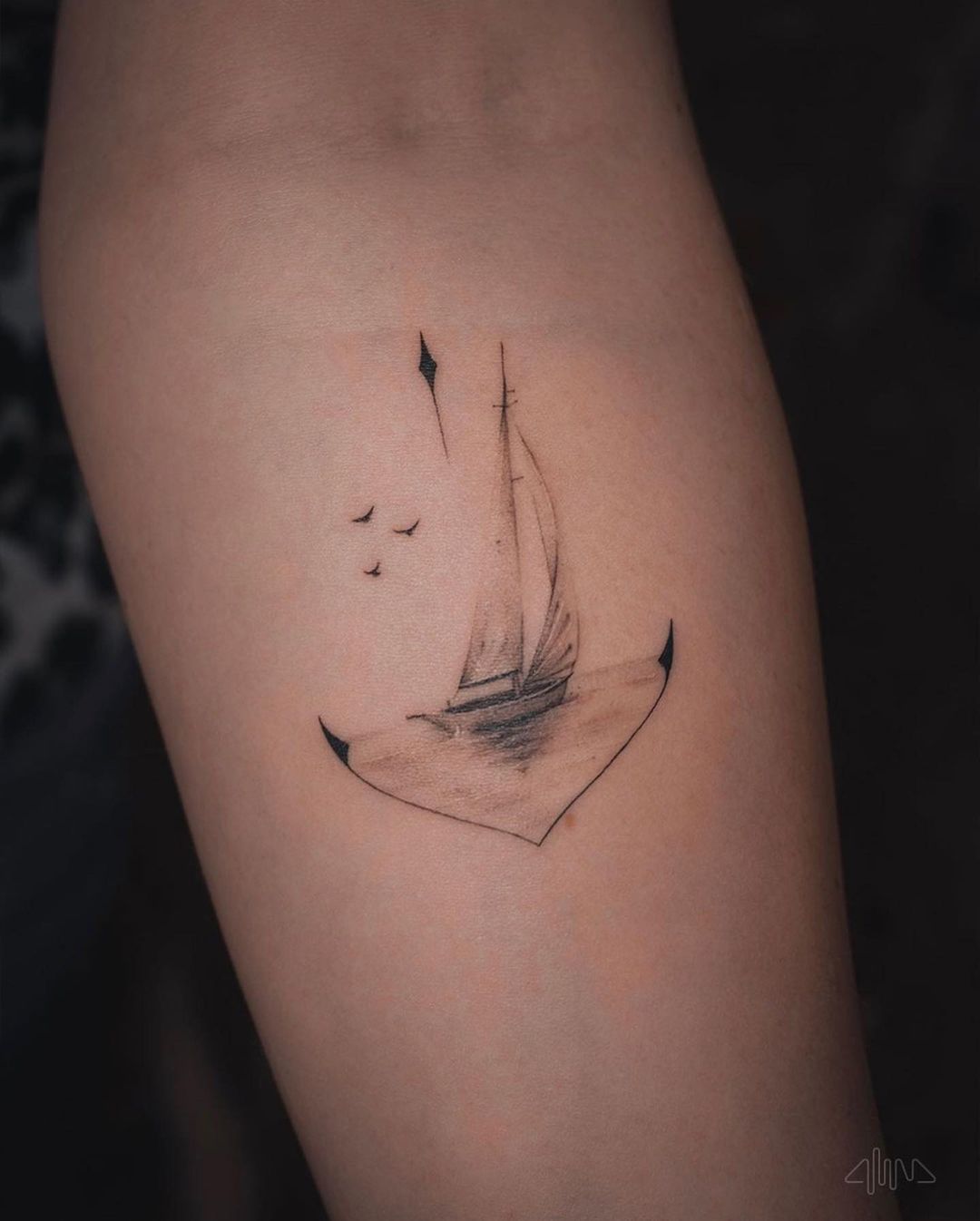 Anchor tattoo design by alinasanchors