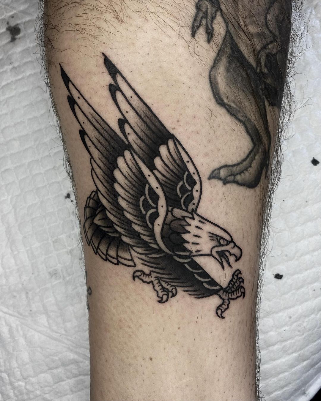Black and white eagle tattoo bhy skipper 87 tattooing