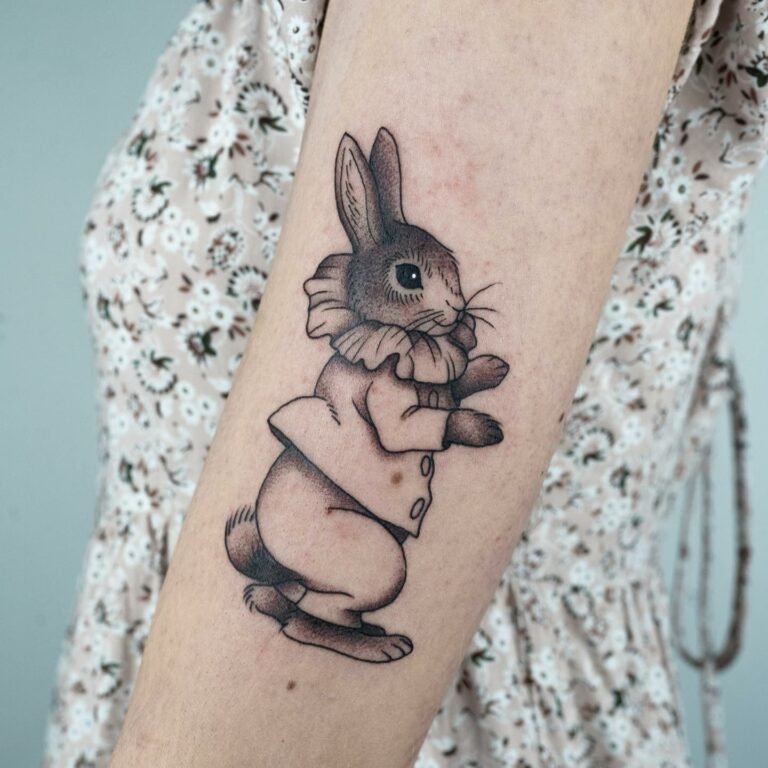 Elegant Rabbit Tattoo Designs And Ideas