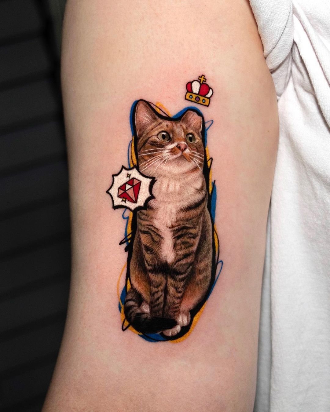 Cat tattoo design by lookatthe dokhwa