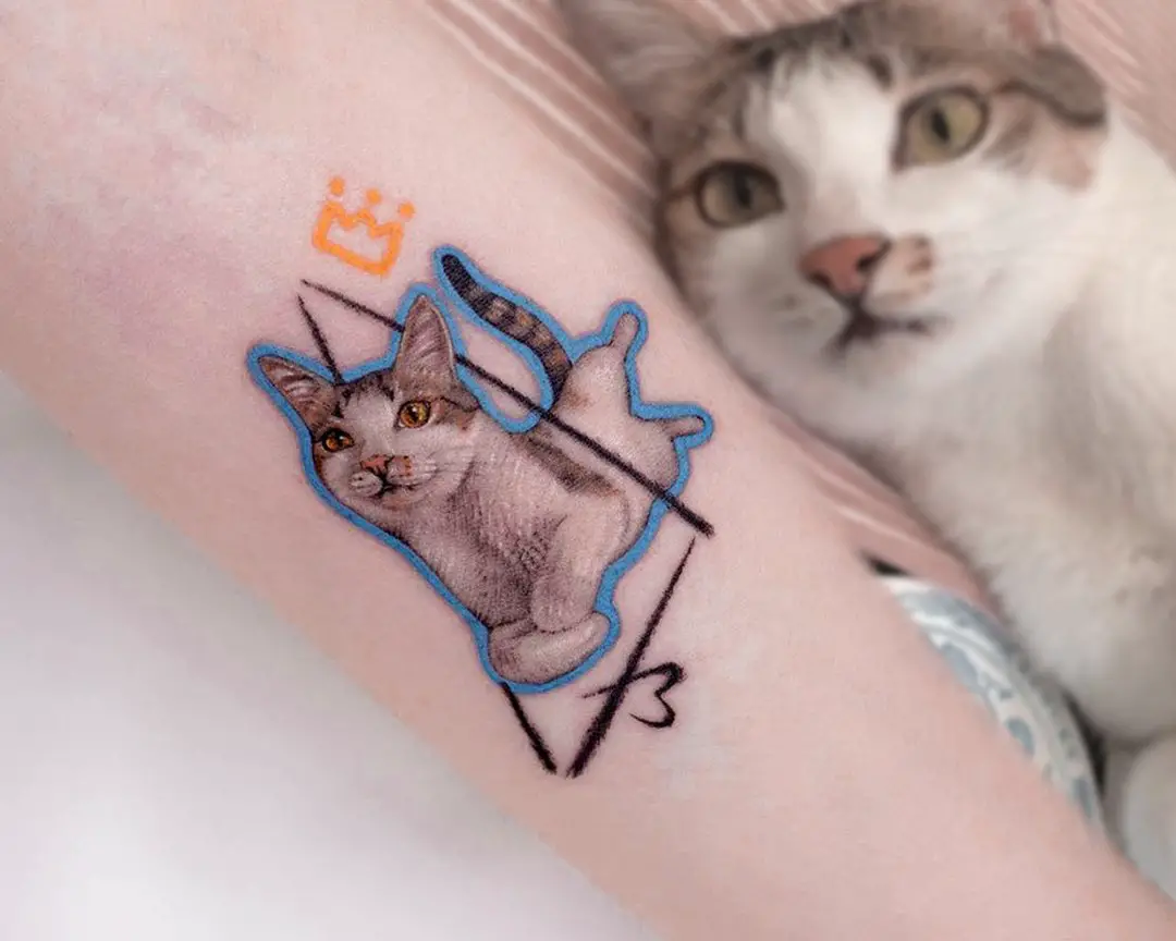 Cat tattoo design by they tattoo.tpe